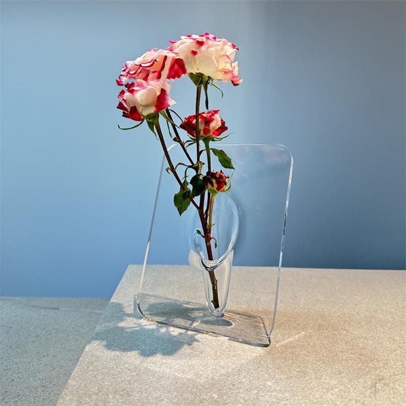 ⏳Time-Limited Special⏰Photo Frame Shaped Clear Flower Vase – Nordic Style, Acrylic, Desktop Decor ✨