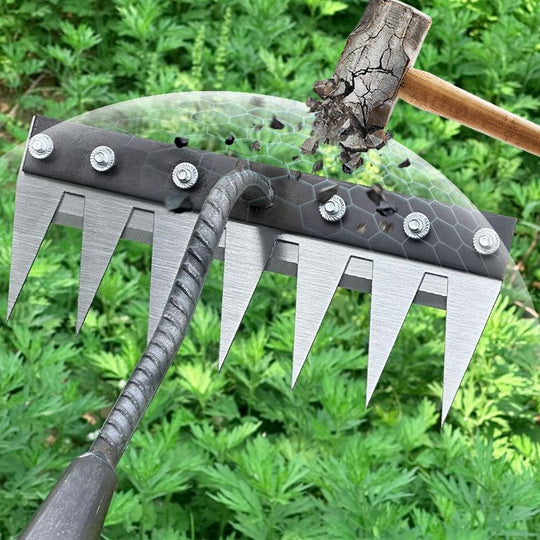 🌿 50% OFF NOW! 🧤 5/6/7/8 Weed Rakes with Carbon Steel Garden Tines – Durable, Ergonomic Grip & Efficient Weeding 🌱