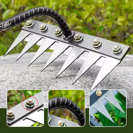 🌿 50% OFF NOW! 🧤 5/6/7/8 Weed Rakes with Carbon Steel Garden Tines – Durable, Ergonomic Grip & Efficient Weeding 🌱