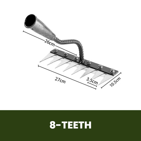 🌿 50% OFF NOW! 🧤 5/6/7/8 Weed Rakes with Carbon Steel Garden Tines – Durable, Ergonomic Grip & Efficient Weeding 🌱