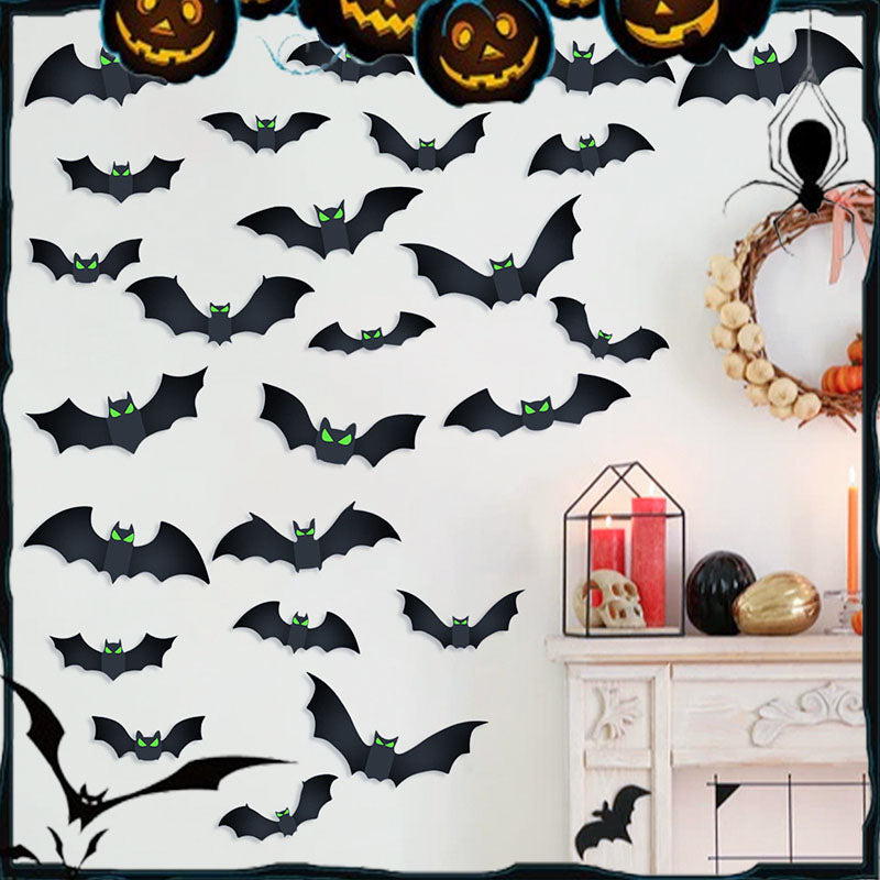 Set di adesivi per decorazioni per pipistrelli 3d di Halloween