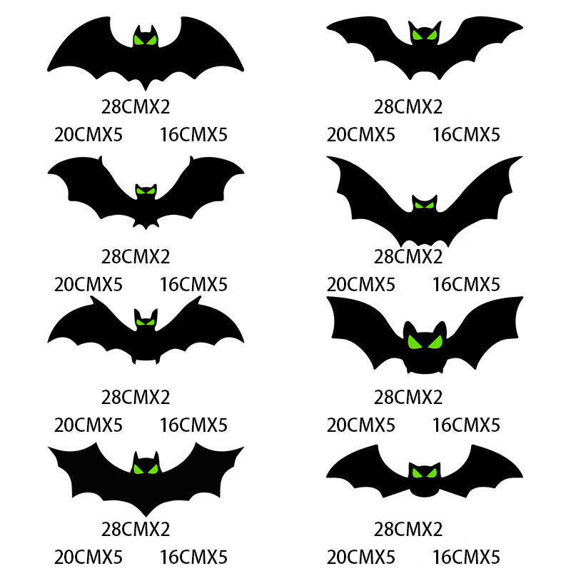 Set di adesivi per decorazioni per pipistrelli 3d di Halloween