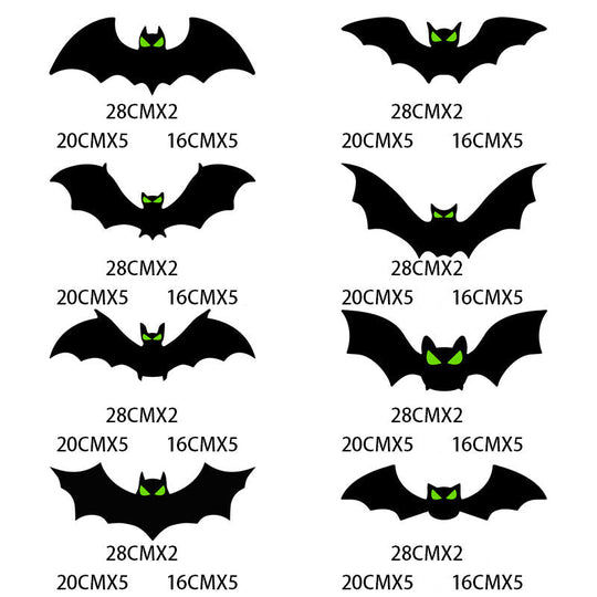 Set di adesivi per decorazioni per pipistrelli 3d di Halloween