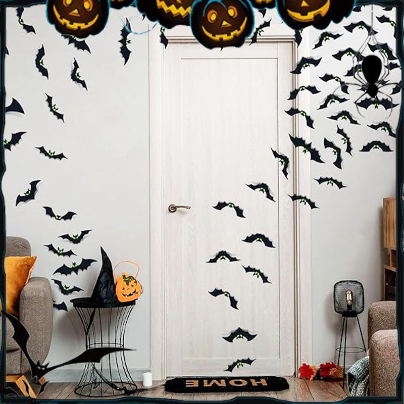 Set di adesivi per decorazioni per pipistrelli 3d di Halloween