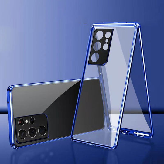 🔥Limited Time 58% OFF🔥Anti-peeping Magnetic Tempered Glass Double-sided Phone Case For Samsung S23-25 Series