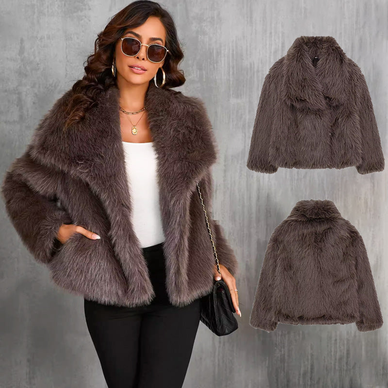 🔥🖤Que dois-je porter demain ?🔥🔥Manteau en fourrure pour femme en prévente d'hiver🔥Livraison gratuite