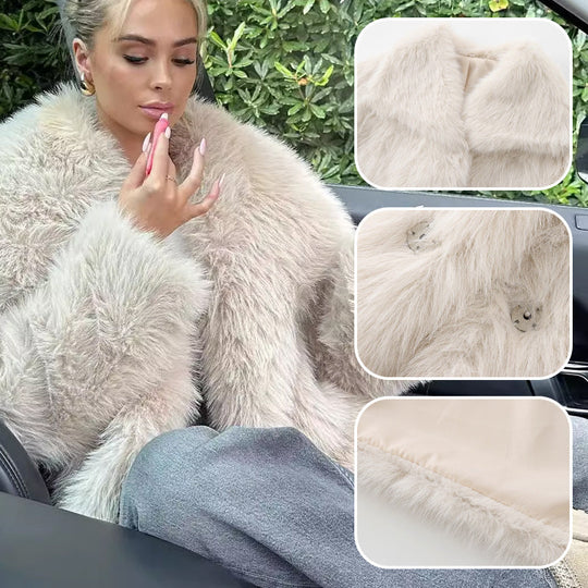 🔥🖤Que dois-je porter demain ?🔥🔥Manteau en fourrure pour femme en prévente d'hiver🔥Livraison gratuite