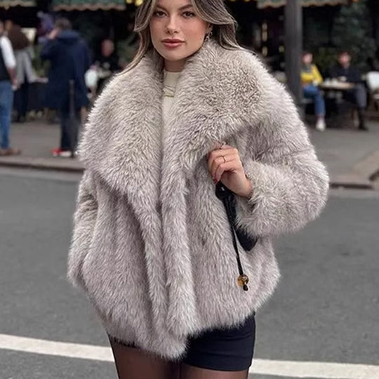 🔥🖤Que dois-je porter demain ?🔥🔥Manteau en fourrure pour femme en prévente d'hiver🔥Livraison gratuite
