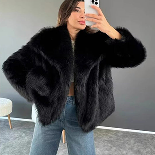 🔥🖤Que dois-je porter demain ?🔥🔥Manteau en fourrure pour femme en prévente d'hiver🔥Livraison gratuite