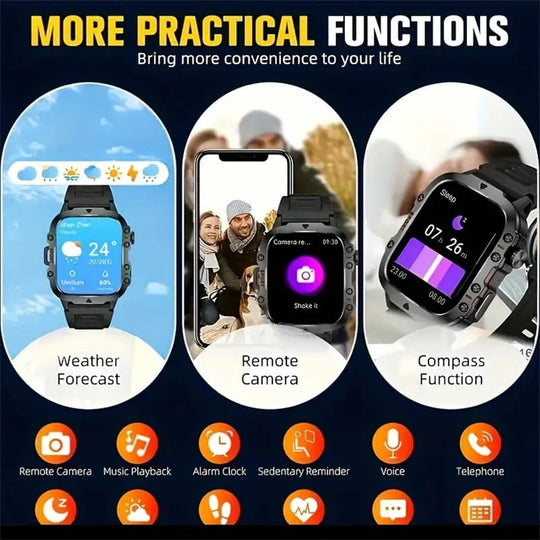 📢📢49% OFF !! ⏰Rugged Outdoor Smart Watch - 100+ Sports Modes