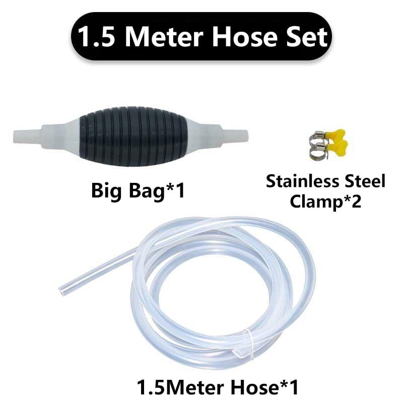 Manual siphon pump ⛽ Gasoline-resistant PVC hose, fast water/fuel pumping, can also be used for aquarium water changes 🐟