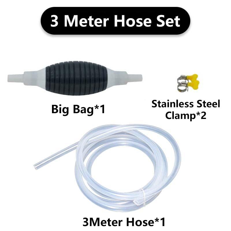 Manual siphon pump ⛽ Gasoline-resistant PVC hose, fast water/fuel pumping, can also be used for aquarium water changes 🐟
