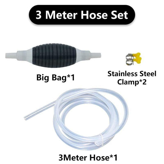 Manual siphon pump ⛽ Gasoline-resistant PVC hose, fast water/fuel pumping, can also be used for aquarium water changes 🐟