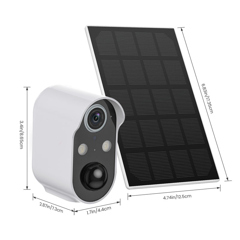 Cámara de vigilancia con energía solar: cámara IP inalámbrica wifi