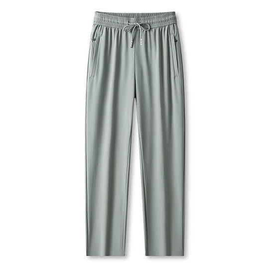 Ice Feel Quick-Dry Athletic Pants – Cooling Fabric, Loose Fit & Moisture-Wicking (M–4XL) 🌿👖