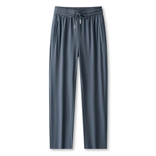 Ice Feel Quick-Dry Athletic Pants – Cooling Fabric, Loose Fit & Moisture-Wicking (M–4XL) 🌿👖