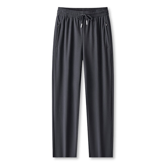 Ice Feel Quick-Dry Athletic Pants – Cooling Fabric, Loose Fit & Moisture-Wicking (M–4XL) 🌿👖