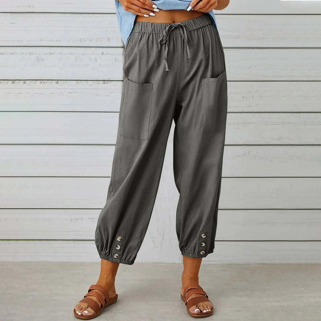 👖 50% OFF NOW! ✨ Women's Capri Pants – Wide Leg Drawstring – Comfy Fit, Casual Style & Elastic Waist 💫