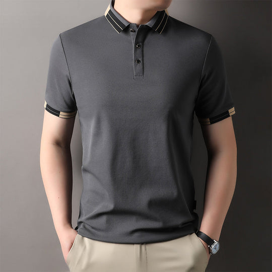 🔥Venta caliente - 50% de descuento🔥Camisa ligera de manga corta con cuello para hombre👔