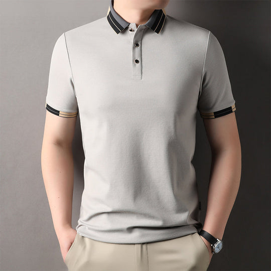 🔥Venta caliente - 50% de descuento🔥Camisa ligera de manga corta con cuello para hombre👔