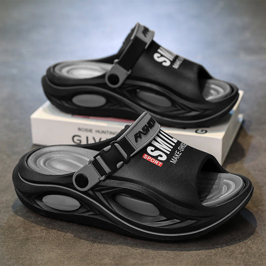 Men’s Sport Buckle Platform Slide Sandals