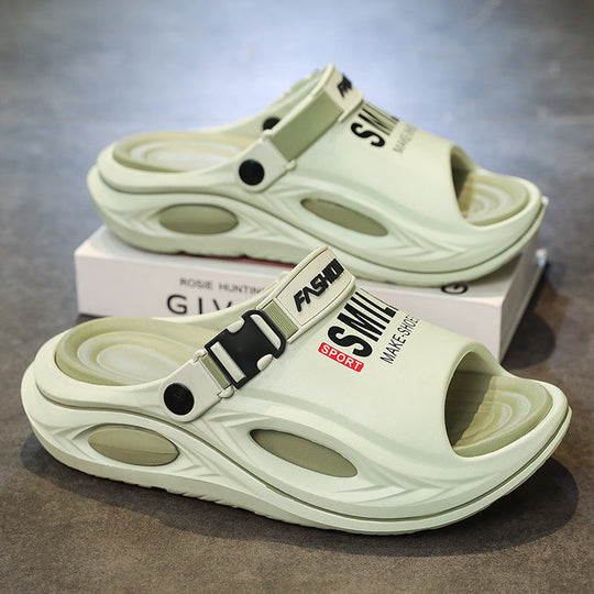 Men’s Sport Buckle Platform Slide Sandals