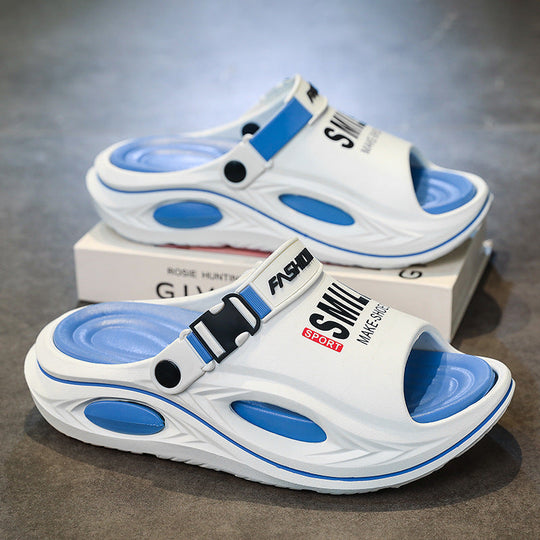 Men’s Sport Buckle Platform Slide Sandals