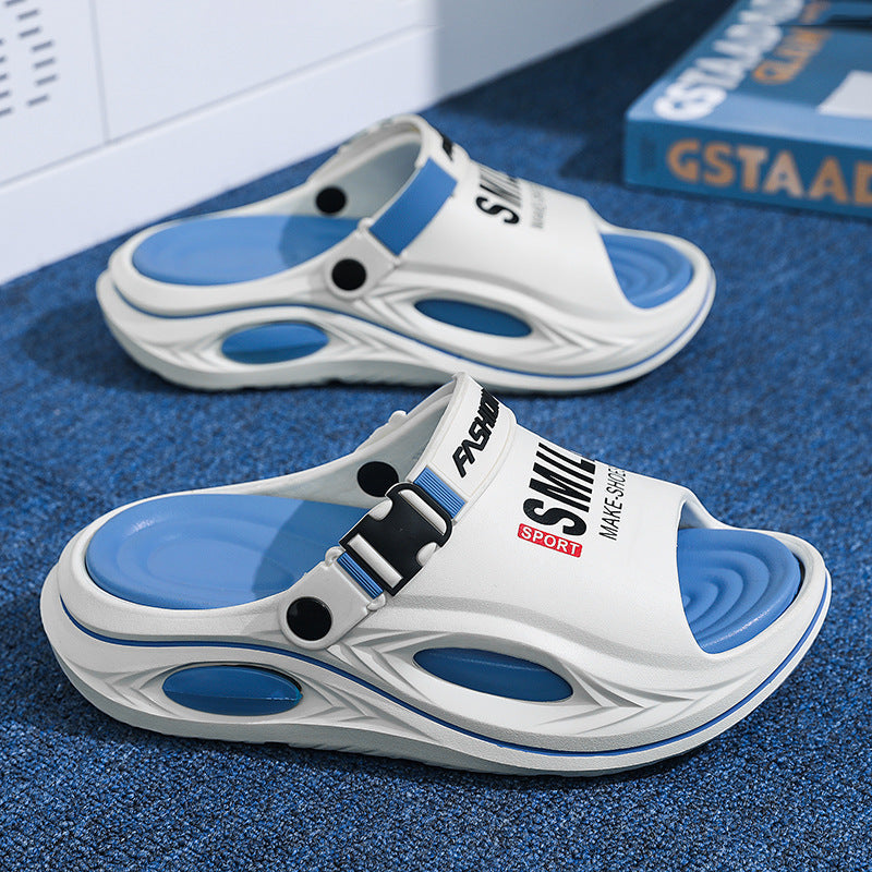 Men’s Sport Buckle Platform Slide Sandals