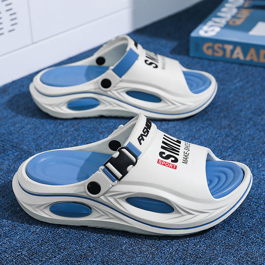 Men’s Sport Buckle Platform Slide Sandals