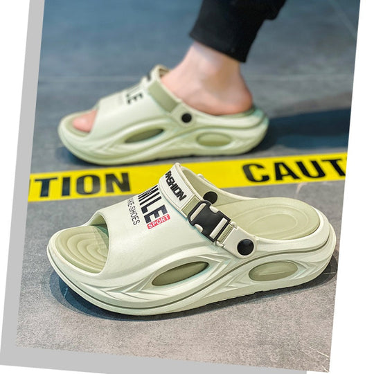 Men’s Sport Buckle Platform Slide Sandals