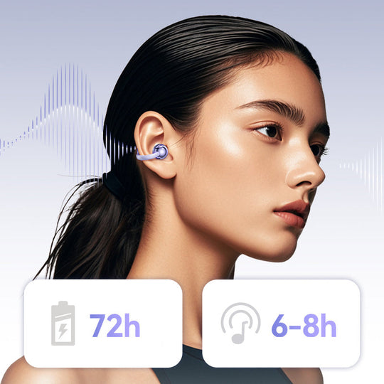 🎧 LIMITED-TIME 50% OFF! 🏃‍♂️ Bluetooth 5.4 Clip-On Open Ear Earbuds – Noise cancelling & stereo sound – Perfect for sports, calls or travel – secure fit, long battery 🔋✨