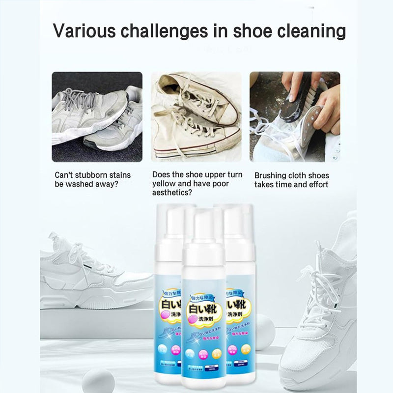 👟 LIMITED-TIME 50% OFF! 🧴 Universal No-Rinse Foam Shoe Cleaner – 200ml, Portable, Fast, Gentle 🧼