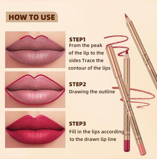 👄 BUY 2 GET 1 FREE! 💄 12-Color Smudge-Proof Lip Liner Pencil Set – Long-lasting, creamy & waterproof – perfect for everyday wear or pro makeup 🎨