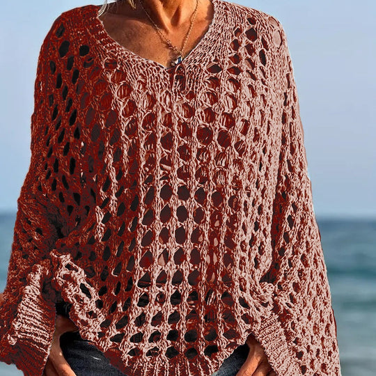 👚 50% OFF NOW! 🌸 Women's Crochet Knit Top – Stylish Open-Knit, Relaxed Fit & Breathable ☀️