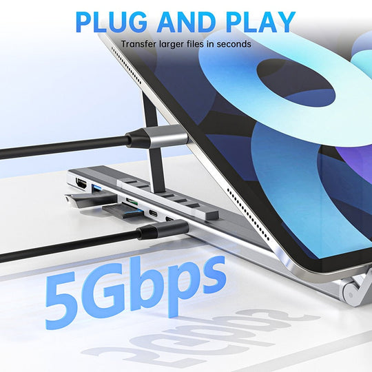 💥HOT SALE💥Limited-time offer-USB-C Docking Station Laptop Stand with 4K HDMI