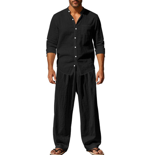 ✨New Arrival✨Men's Casual Breathable Shirt and Pants Set