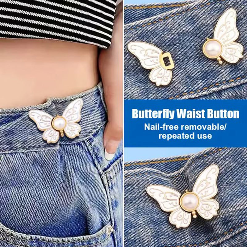 🌸🦋 BUY 1 GET 1 FREE 🎁💜 Removable Butterfly Waist Adjustment Buckle – No‑Tool, Adjustable Fit for Jeans, Skirts & Dresses, Creates Hourglass Shape ✨👗💃
