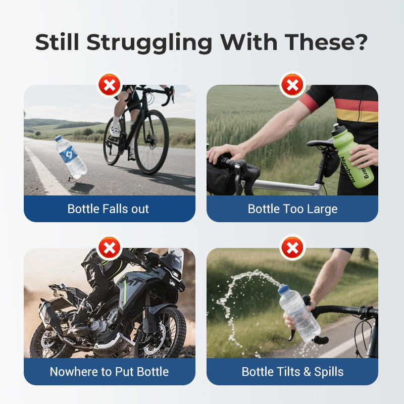🎁 Offre promotionnelle à durée limitée 🔥Porte-bouteille de vélo adaptatif et brosse de nettoyage
