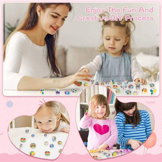 💥 50% OFF! 🎁 Charm Bracelet Jewelry Making Kit – Fun & Creative Crafting for All Ages 🎄