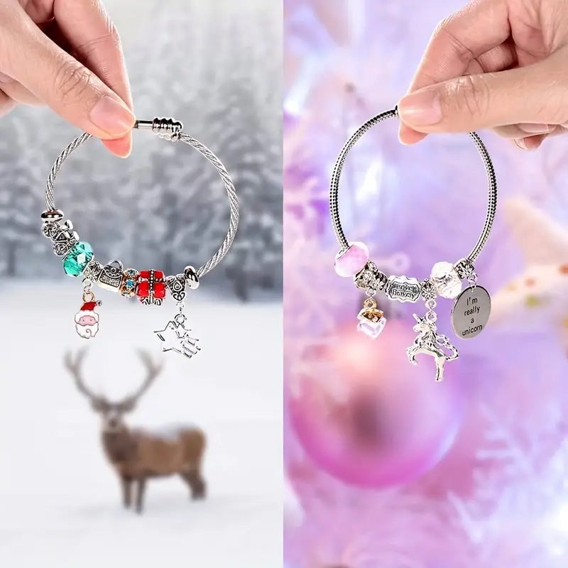 💥 50% OFF! 🎁 Charm Bracelet Jewelry Making Kit – Fun & Creative Crafting for All Ages 🎄