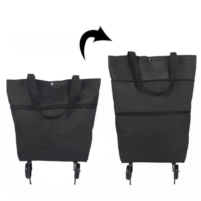 🛒 60% OFF NOW! 🧺 2-in-1 Foldable Shopping Cart – Sturdy frame, compact fold & large capacity – Perfect for grocery runs & weekend markets 📦