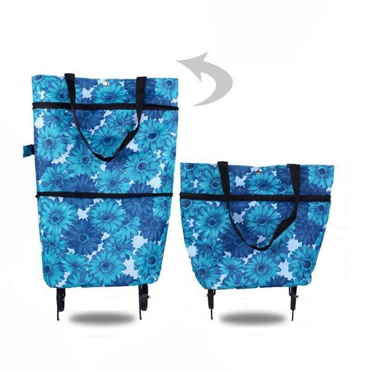 🛒 60% OFF NOW! 🧺 2-in-1 Foldable Shopping Cart – Sturdy frame, compact fold & large capacity – Perfect for grocery runs & weekend markets 📦