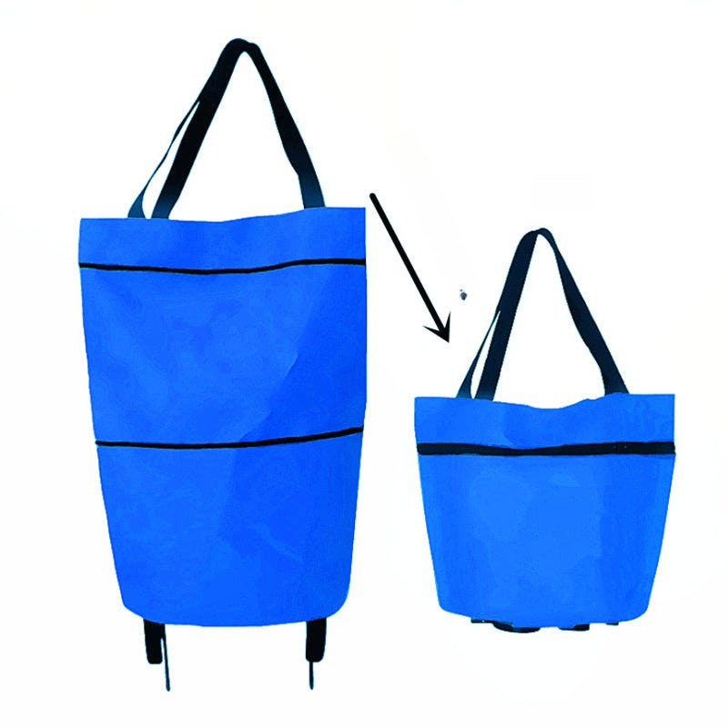 🛒 60% OFF NOW! 🧺 2-in-1 Foldable Shopping Cart – Sturdy frame, compact fold & large capacity – Perfect for grocery runs & weekend markets 📦
