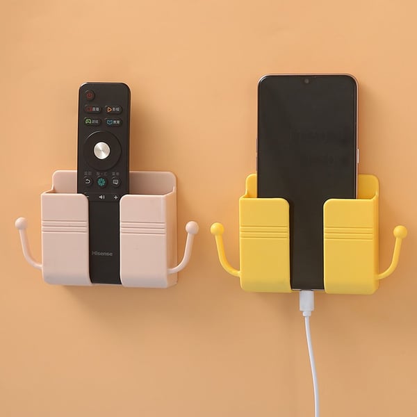 ✨Buy 1 Get 1 Free⏰Multi-Functional Desk Organiser & Phone Charging Station | Compact ABS Storage Box with Side Hooks for Remotes, Cables & Keys