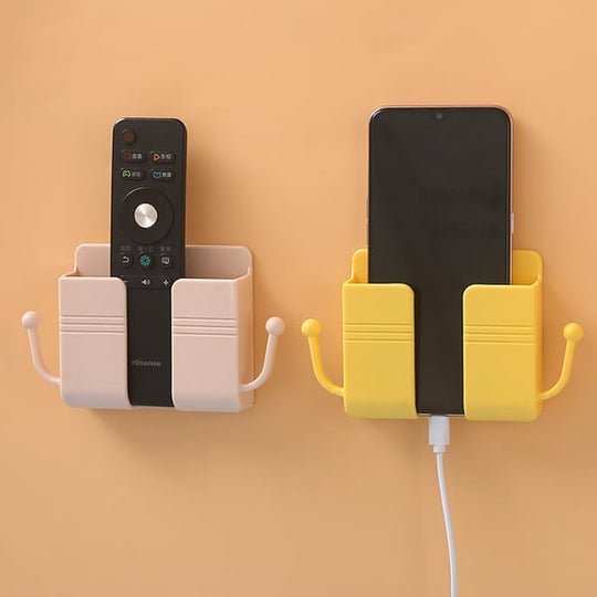 ✨Buy 1 Get 1 Free⏰Multi-Functional Desk Organiser & Phone Charging Station | Compact ABS Storage Box with Side Hooks for Remotes, Cables & Keys