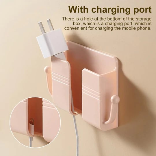 ✨Buy 1 Get 1 Free⏰Multi-Functional Desk Organiser & Phone Charging Station | Compact ABS Storage Box with Side Hooks for Remotes, Cables & Keys