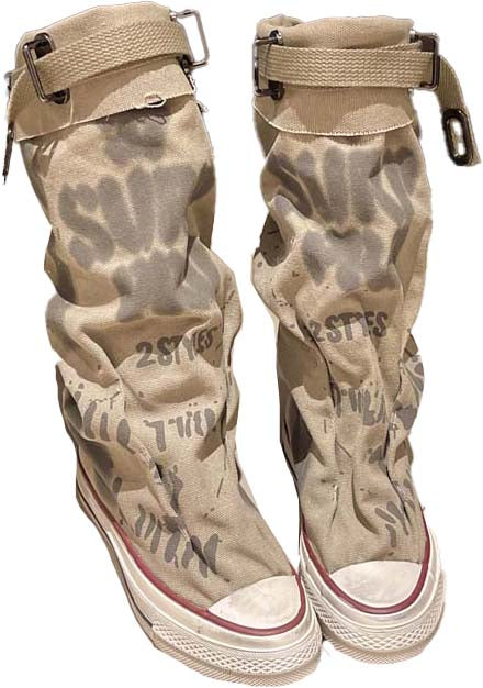 🔥👢Retro flate, slanke lerretsstøvler til dame