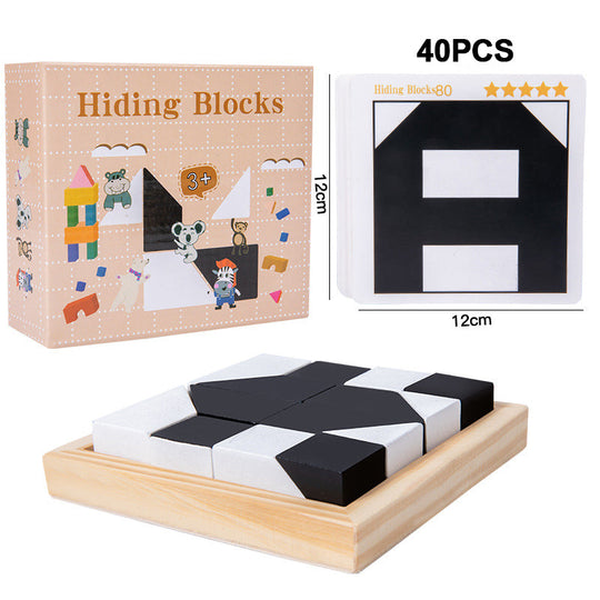 🧩Creative Black & White Block Puzzles Set for Kids