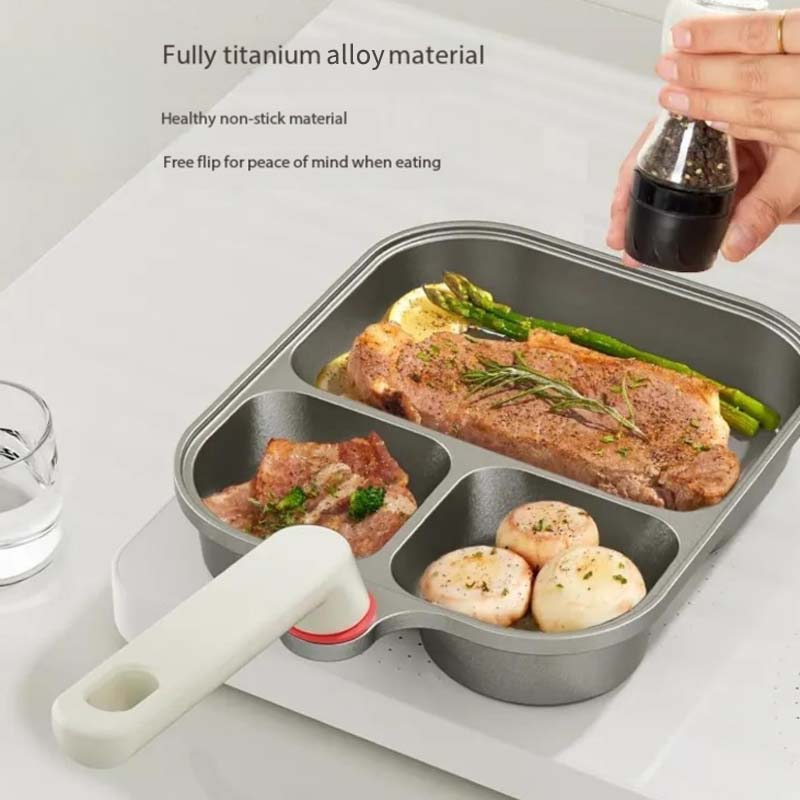 👩‍🍳Bestseller 2025🔥3-in-1 frying pan with three compartments🏆Limited stock available – buy now! 🔥