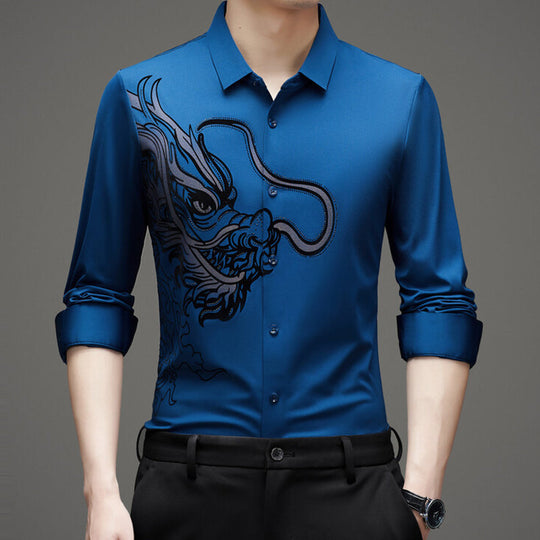 Chemise à manches longues imprimées.